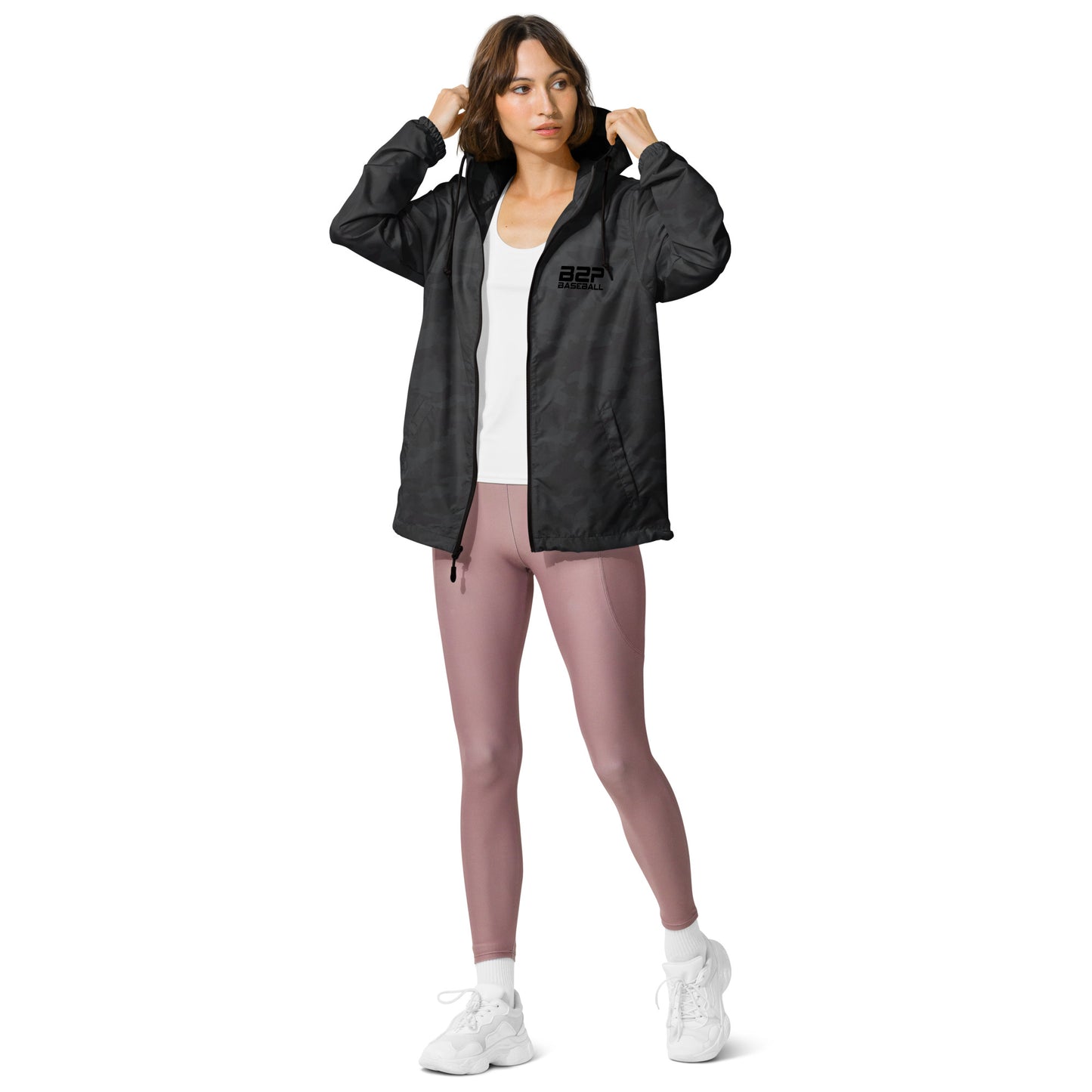 B2P Baseball | Water-Resistant Zip Up BLK Logo